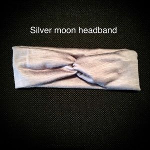 Brand new handmade silver moon headband NB